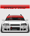 Hardtuned Kanji Window Banner - Stripes