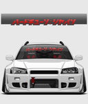 Hardtuned Kanji Window Banner - Stripes
