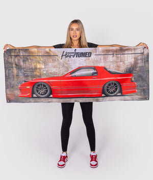 Mazda FC RX7 Garage Flag - Hardtuned