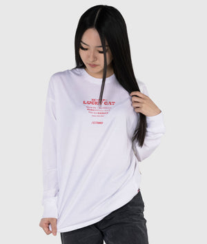 Womens Lucky Cat Longsleeve Tee - Hardtuned