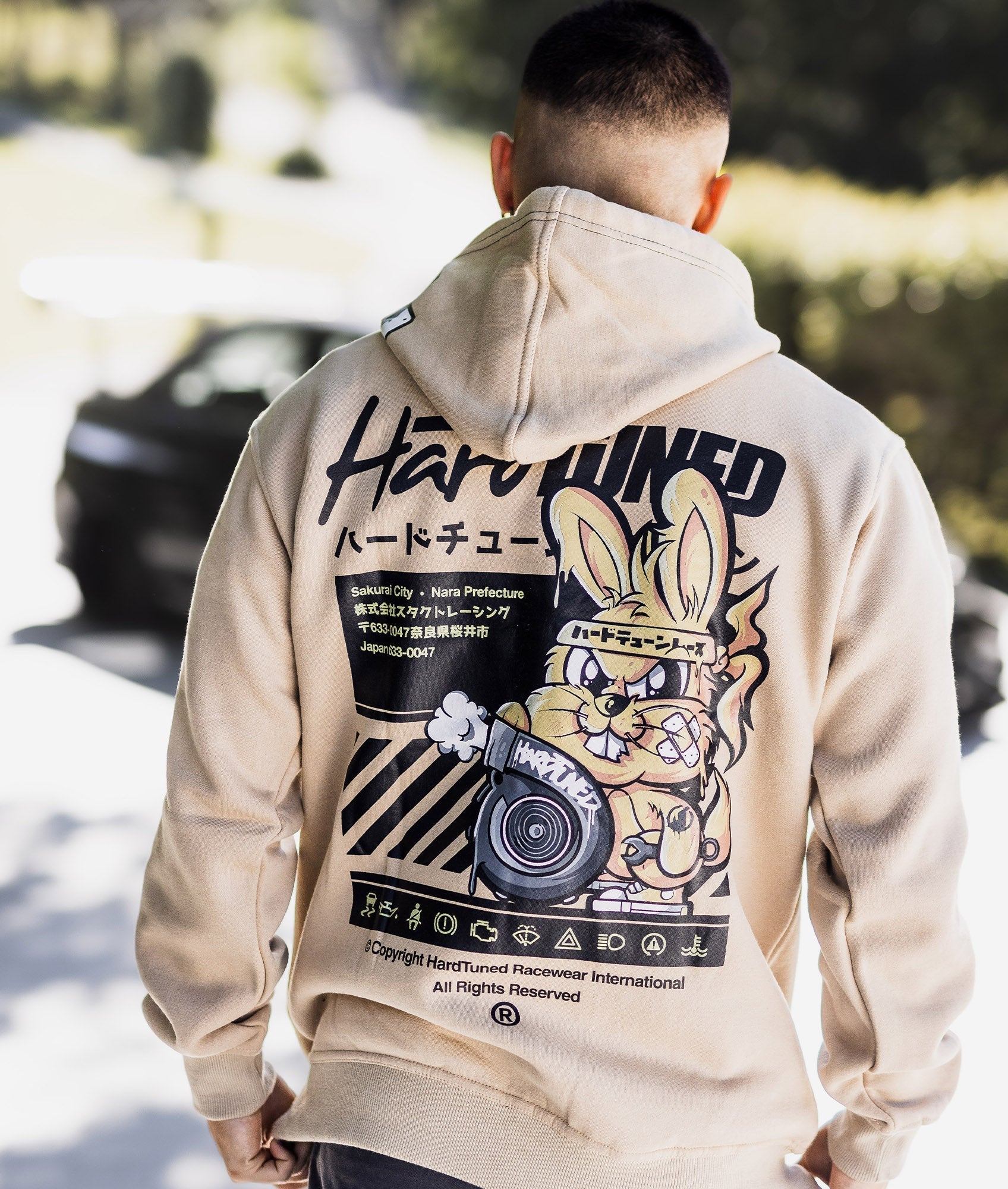 Turbo Bunny Hoodie - Tan - Hardtuned