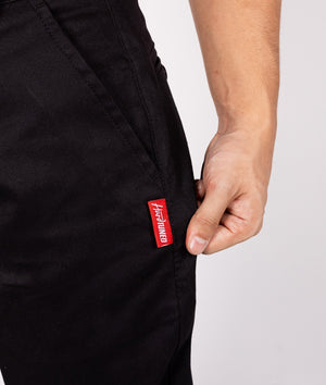 HardTuned Grid Cuffed Chinos - Black - Hardtuned