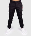 HardTuned Grid Cuffed Chinos - Black - Hardtuned