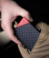 Higashi Monogram/Red Vertical Wallet - Hardtuned