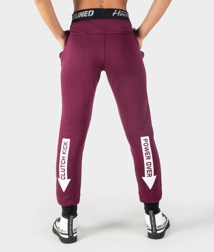 Ladies Power Over Trackies - Plum - Hardtuned