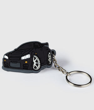 Nissan Skyline R34 GTR Rubber Keyring - Hardtuned