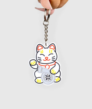 White Kitty Rubber Key Ring - Hardtuned