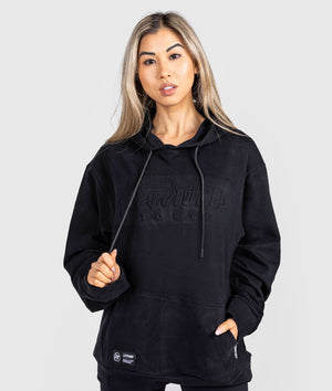 Women's Hardtuned Embossed P1 Fleece Hoodie - Black - Hardtuned