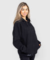 Women&#39;s Hardtuned Embossed P1 Fleece Hoodie - Black - Hardtuned